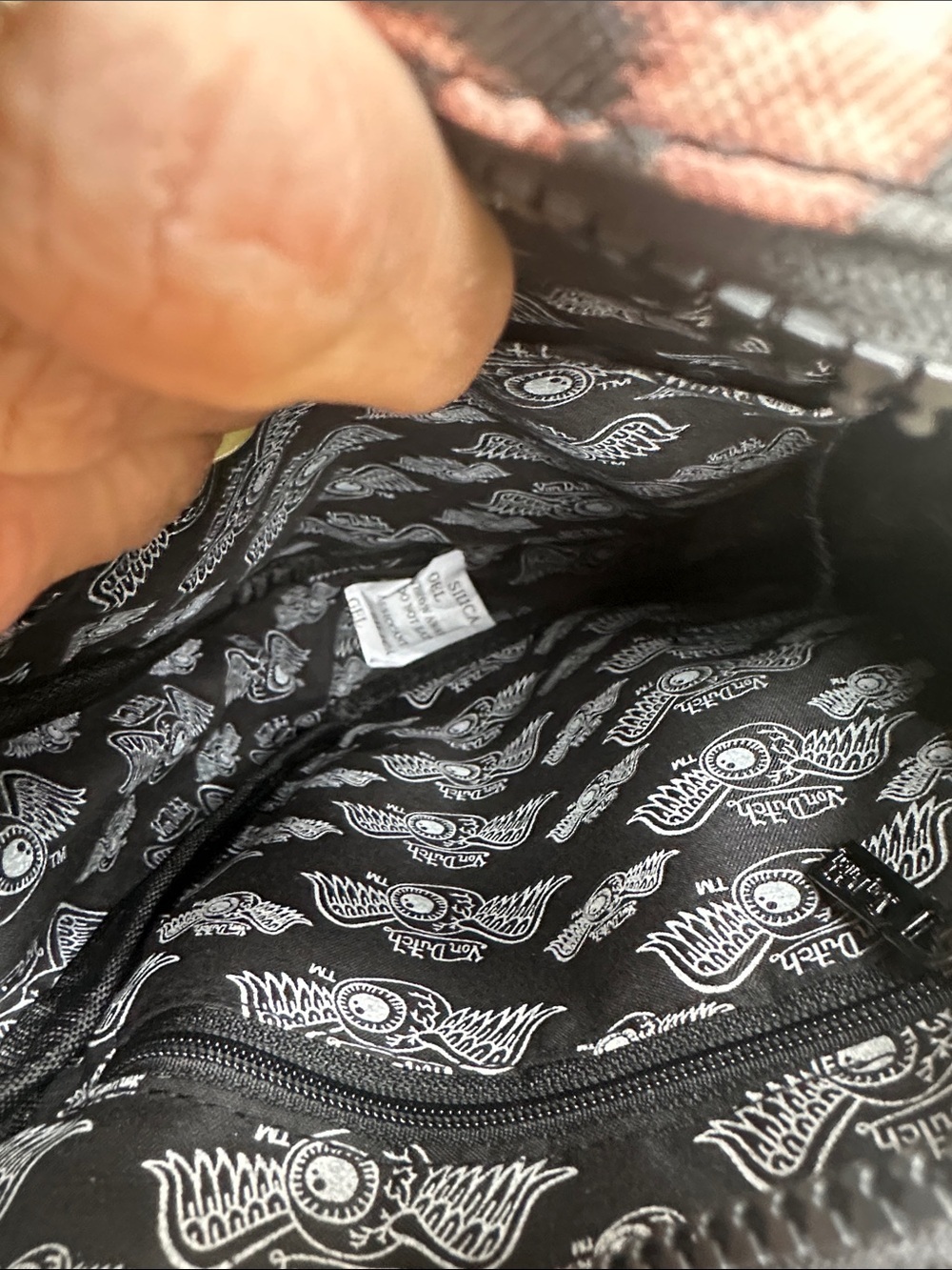 Von Dutch Pink and Black Leopard Print Mini Crossbody - Picture 4 of 4